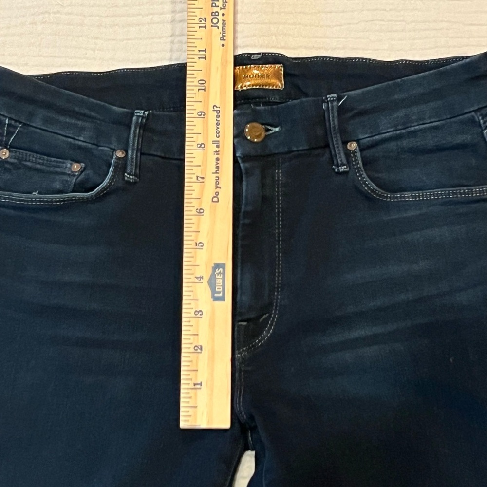 Mother The Looker Crop Jeans in Coffee Tea or Me Dark Wash Denim Size 31 - Picture 14 of 16